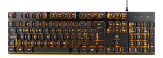 Deltaco Gaming DK210 Membrane Orange Keyboard, 25-anti-ghosting keys, black