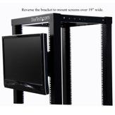 StarTech 4U Universal VESA LCD Monitor Mounting Bracket for 19-inch Rack or Cabinet - TAA Compliant - Cold-Pressed Steel Bracket (RKLCDBK) monteringssett - for LCD-skjerm - svart (RKLCDBK)