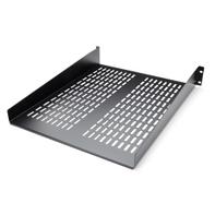 StarTech 1U Server Rack Shelf, 2U 22in Universal Fixed Vented Network Rack Shelf/Cantilever Tray for 19" AV/Data/Network Equipment Enclosure w/Cage Nuts & Screws, 50lbs Weight Cap. - 2U Network Rack Shelf (CAB