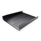 StarTech 1U Server Rack Shelf, 2U 22in Universal Fixed Vented Network Rack Shelf/ Cantilever Tray for 19" AV/ Data/ Network Equipment Enclosure w/Cage Nuts & Screws, 50lbs Weight Cap. - 2U Network Rack Shelf (CAB (CABSHELF22V)