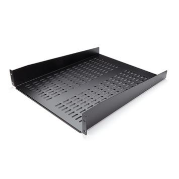 StarTech 1U Server Rack Shelf, 2U 22in Universal Fixed Vented Network Rack Shelf/ Cantilever Tray for 19" AV/ Data/ Network Equipment Enclosure w/Cage Nuts & Screws, 50lbs Weight Cap. - 2U Network Rack Shelf (CAB (CABSHELF22V)