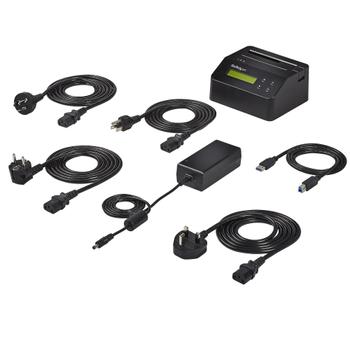 STARTECH StarTech.com USB 3.0 Hard Drive Eraser Dock for 2.5" & 3.5" SATA/ IDE SSD HDD + mSATA & M.2 - Standalone Secure Erase Wiper & Sanitizer (SDOCK1EU3P) - Hard drive eraser - black - for P/N: SVA12M5NA (SDOCK1EU3P)