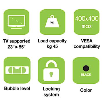 TECHLY Wandhalterung für LCD/LED TV 23-55" schwarz (ICA-PLB-133MTY)