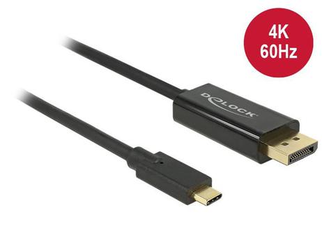 DELOCK 85255 Kabel USB Type-C hane till Displayport hane (DP Alt-läge) (85256)