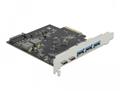 DELOCK PCI Express x4 Card to 2 x 