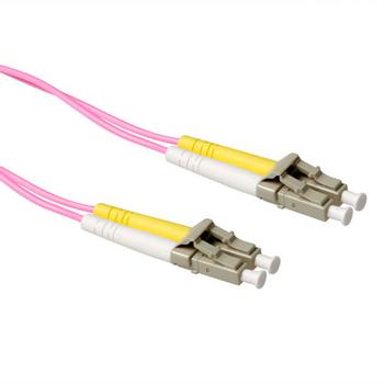ACT 1 meter LSZH Multimode 50/125 OM4 fiber patch cable duplex with LC connectors (RL9701)