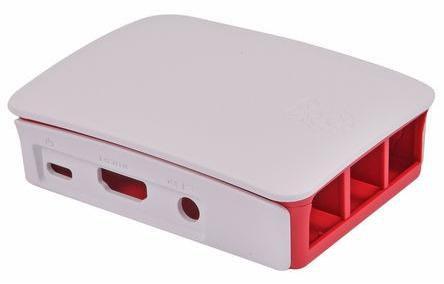 Raspberry Pi Boks - hvit, bringebær - for Raspberry Pi 2 Model B, 3 Model B (RASPBERRY-PI3-CASE)