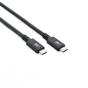 SCP USBC32-3M Type-C Male/ Male,  20Gbps USB 3.2 Gen 2 Superspeed+,  Passive Copper, Power 5A/ 20V/ 100W (USBC32-3M)