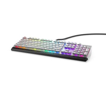 DELL Alienware AW510K - Keyboard - backlit - USB - key switch: CHERRY MX Low Profile Red - lunar light - for Alienware Area-51, Aurora, Aurora R10, Aurora R9, M15, M17, G5 5090, XPS 8940 (AW510K-W-WW)