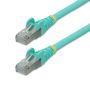 STARTECH StarTech.com 1.5m CAT6a Snagless RJ45 Aqua Cable with Strain Reliefs (NLAQ-150-CAT6A-PATCH)