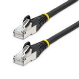 StarTech 1m CAT6a Ethernet Cable - Black - Low Smoke Zero Halogen (LSZH) - 10GbE 500MHz 100W PoE++ Snagless RJ-45 w/Strain Reliefs S/FTP Network Patch Cord - koblingskabel - 1 m - svart (NLBK-1M-CAT6A-PATCH)