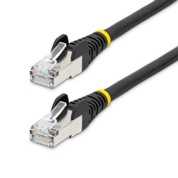 STARTECH 10m CAT6a Ethernet Cable Black Low Smoke Zero Halogen LSZH 10GbE 100W PoE S/FTP Snagless RJ-45 Network Patch Cord (NLBK-10M-CAT6A-PATCH)