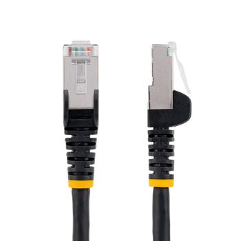 STARTECH 10m CAT6a Ethernet Cable Black Low Smoke Zero Halogen LSZH 10GbE 100W PoE S/FTP Snagless RJ-45 Network Patch Cord (NLBK-10M-CAT6A-PATCH)