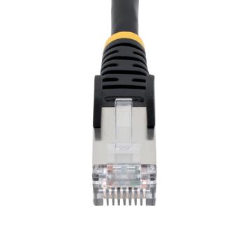 StarTech 1m CAT6a Ethernet Cable - Black - Low Smoke Zero Halogen (LSZH) - 10GbE 500MHz 100W PoE++ Snagless RJ-45 w/Strain Reliefs S/FTP Network Patch Cord - koblingskabel - 1 m - svart (NLBK-1M-CAT6A-PATCH)