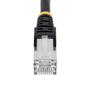 STARTECH 10m CAT6a Ethernet Cable Black Low Smoke Zero Halogen LSZH 10GbE 100W PoE S/FTP Snagless RJ-45 Network Patch Cord (NLBK-10M-CAT6A-PATCH)