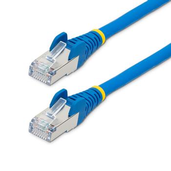 STARTECH StarTech.com 7.5m CAT6a Ethernet Cable - Blue - Low Smoke Zero Halogen (LSZH) - 10GbE 500MHz 100W PoE++ Snagless RJ-45 w/Strain Reliefs S/FTP Network Patch Cord - Patch cable - RJ-45 (M) to RJ-45 (M)  (NLBL-750-CAT6A-PATCH)