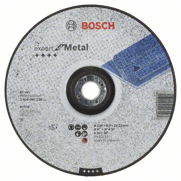 Bosch - Skrubbeskive krum Expert for Metal A 30 T BF, 230 mm, 6,0 mm