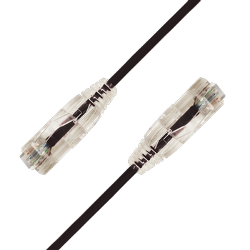 LinkIT SlimPatch U/UTP Cat6a svart 1m AWG 28/7 , LSZH , 3,6mm (SUTPC6A-0100M-SV)