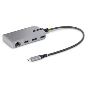 STARTECH StarTech.com 3-Port USB-C Hub with Ethernet - 3x USB-A Ports Gigabit Ethernet RJ45 (5G3AGBB-USB-C-HUB)