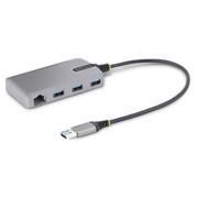 STARTECH 3-PORT USB HUB W/ GBE PORTABLE USB HUB ADAPTER WITH ETHERNET