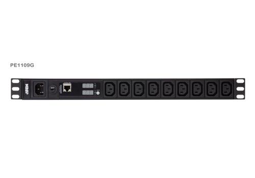 ATEN 9-Outlet 1U PDU with Current & Voltage LCD (PE1109G-AT-G)