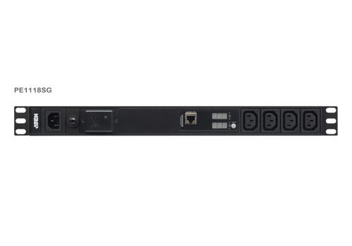 ATEN 18-Outlet 1U PDU with Current & Voltage LCD (PE1118SG-AT-G)