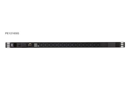 ATEN 16-Outlet 0U PDU with Current & Voltage LCD (PE1216SG-AT-G)
