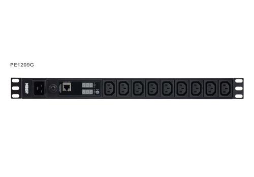 ATEN 9-Outlet 1U PDU with Current & Voltage LCD (PE1209G-AT-G)