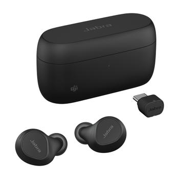 JABRA a Evolve2 Buds MS - True wireless earphones with mic - in-ear - Bluetooth - active noise cancelling - USB-C via Bluetooth adapter - noise isolating - black - Certified for Microsoft Teams (20797-999-899)
