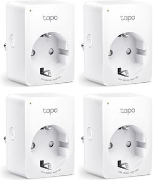 TP-LINK Tapo P110 V1 - Smart plug - mini - wireless - 802.11b/ g/ n - 2.4 Ghz (pack of 4) (TAPO P110(4-PACK))