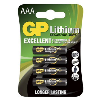 GP Lithium Battery AAA (LR03) *4-pack* 1,5V (103173)