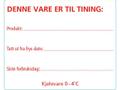 OEM Etikett vare til tining 102x128mm 500stk