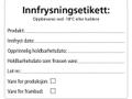 OEM Etikett innfrysing 102x128mm 500stk