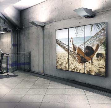 EDBAK Videovæg Pop-Out beslag med Quick Relase 70-, 98", Max vægt 130kg, Portrait, VESA 600×600, Sort (VWPOP95-P)