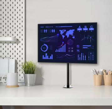 EDBAK Bordfeste SV30 justerbart 19-27" , 100x100 , 28-45cm , Svart (SV30c-B)