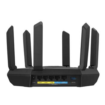 ASUS S RT-AXE7800 - Wireless router - 4-port switch - GigE, 2.5 GigE - WAN ports: 2 - Wi-Fi 6E - Multi-Band (90IG07B0-MU9B00)