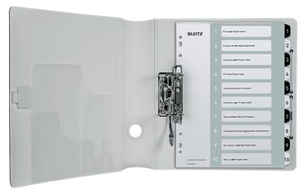 LEITZ Register PP PC-utskrift A4+ 1-10 Hv/Sor (12150000)