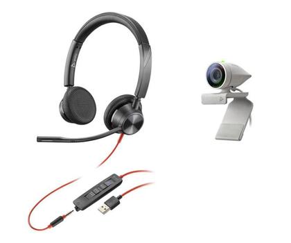 POLY Studio P5 Video Conferencing System with Blackwire 3325 USB A Worldwide Headset (2200-87130-025)