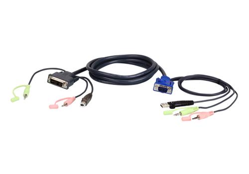ATEN VGA USB to DVI KVM Cable 1,8m (2L-7DX2U $DEL)