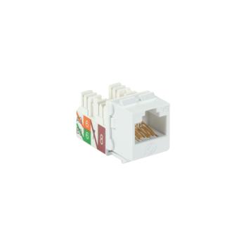 BLACK BOX CAT6A KEYSTONE JACK, WHITE (C6AJA70-WH-R2)