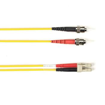 BLACK BOX SM FO PATCH CABLE DUPLX, PVC, (FOCMRSM-007M-STLC-YL)