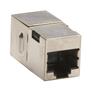 BLACK BOX CAT5E COUPLER CROSSED - SILVER, SHIELDED, 1-PACK