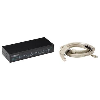 BLACK BOX DT KVM Switch (Incl. Cables) - DVI-D USB 4-Port (KV9614A-K)