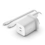 BELKIN 65W PPS Dual USB-C GaN Charger+2m cable