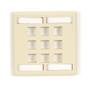 BLACK BOX GIGASTATION2  KEYSTONE WALLPLATE - DOUBLE-GANG, 9-PORT, IVORY