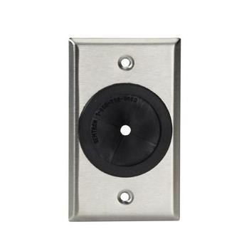 BLACK BOX WALLPLATE SS, RUBBER GROMMET (WP841)
