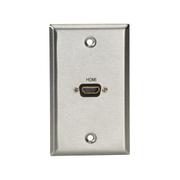 BLACK BOX AV WALLPLATE - STAINLESS STEEL, 1 HDMI, FEMALE TO FEMALE