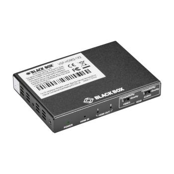 BLACK BOX HDMI Video Splitter - 2-Port 4K60 4:4:4 (VSP-HDMI2-1X2)