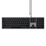 SATECHI Slim W3 Tastatur Designet for Mac & iOS, nordisk layout, USB-C, baklyste taster