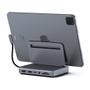 SATECHI Aluminum Stand Hub stativ - grå Gjør din Apple iPad Pro (2018 og nyere) til en funksjonell arbeidsstasjon